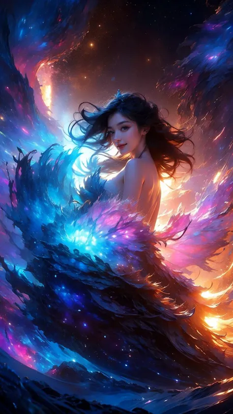 masterpiece,best quality,aesthetic,detailed face,subsurface scattering,high-angle view,
wrenchsfantasy,fantasy,1girl,photo of a cute girl,light smile,charming,20yo,messy hair.shaved sides,Canary yellow hair,glowing,cloud,colorful || starry,stars,
space_style,style-swirlmagic,style-sylvamagic,rainbow-candy,
<lora:wrenchsfantasy-000016:0.8>,<lora:sunAndShadow_v10:0.6>,<lora:wavebackground:0.8>, thought, illustrious, fine detail, sharp focus, sublime, radiant, illumination, cinematic, complex, glowing, rich deep colors, ambient background, dynamic composition, magical, shiny, magnificent, epic, singular, glossy, focused, extremely, illuminated, brilliant, incredible, amazing, symmetry, detailed, great intricate, elegant