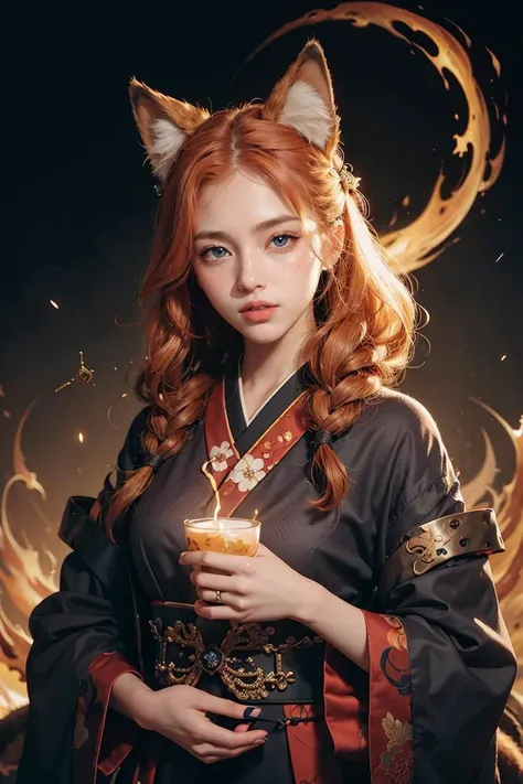 1girl,solo,
official art, unity 8k wallpaper, ultra detailed, beautiful and aesthetic, beautiful, masterpiece, best quality,
Kitsune witch, fox mask, haori jacket, foxfire spell, fox familiar, transformation,depth of field,
<lora:ShinyOiledSkin_v20-LyCORIS:0.3>