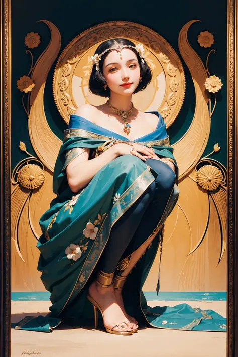 artdeco 1 female goddess,front view, praying, symmetrical, centered, smile, floral cameo, Decoratifs , photorealistic
best quality, master piece, oil painting , abstract