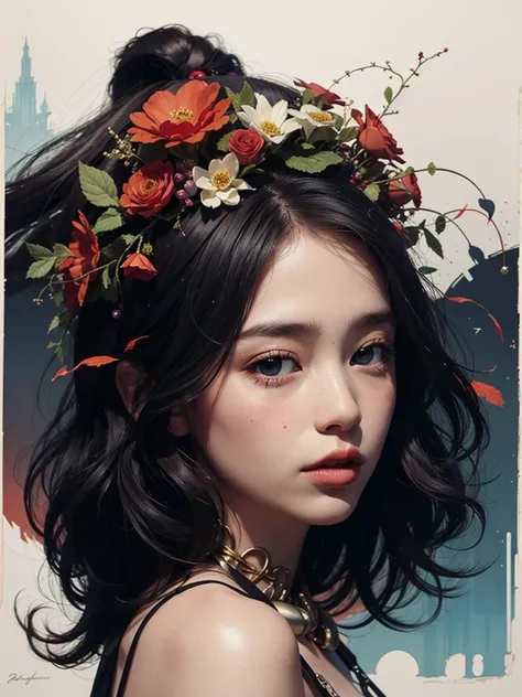 official art, unity 8k wallpaper, ultra detailed, beautiful and aesthetic, beautiful, masterpiece, best quality, (zentangle, mandala, tangle, entangle), (ecstasy of ice and flower:1.2) dynamic angle, cowboyshot, the most beautiful form of chaos, elegant, a brutalist designed, vivid colours, romanticism, by james jean, roby dwi antono, ross tran, francis bacon, michal mraz, adrian ghenie, petra cortright, gerhard richter, takato yamamoto, ashley wood, atmospheric