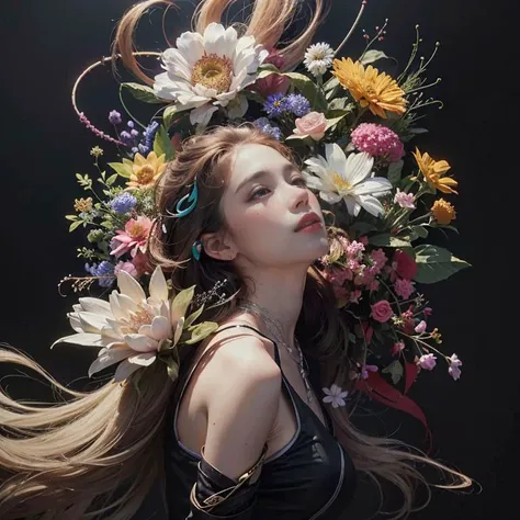 official art, unity 8k wallpaper, ultra detailed, beautiful and aesthetic,beautiful, masterpiece, best quality, (zentangle, mandala, tangle, entangle), dynamic angle, cowboyshot, the most beautiful form of chaos, elegant, a brutalist designed, vivid colours, romanticism, by james jean, roby dwi antono, ross tran, francis bacon, michal mraz, adrian ghenie, petra cortright, gerhard richter, takato yamamoto, ashley wood, atmospheric, enjoying a stream of music,
where you can visualize the notes,ecstasy of flower, streaming musical notes visible, flower_style,rainbow-candy,style-swirlmagic