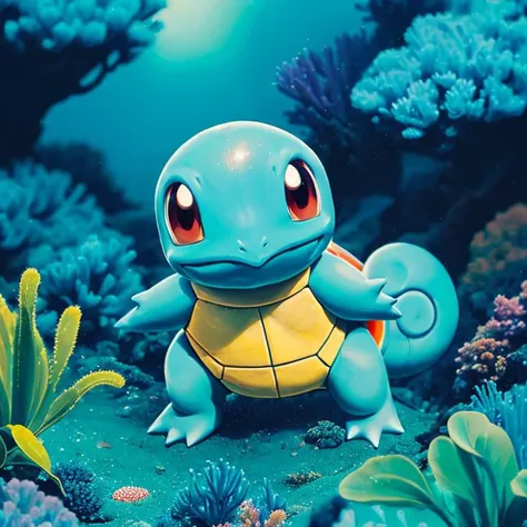 (masterpiece, best quality:1.2), solo, 
Squirtle_Pokemon, underwater, bubbles, bokeh, depth of field, cinematic composition, pokemon, no humans, <lora:Squirtle_Pokemon:0.8>