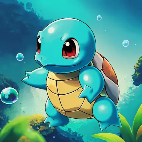 (masterpiece, best quality:1.2),
Squirtle_Pokemon,
underwater, bubbles, bokeh, depth of field, cinematic composition,
<lora:Squirtle_Pokemon:0.8>