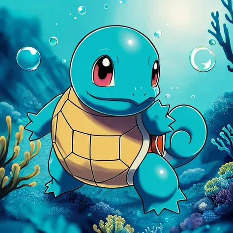 (masterpiece, best quality:1.2),
Squirtle_Pokemon,
underwater, bubbles, bokeh, depth of field, cinematic composition,
<lora:Squirtle_Pokemon:0.8>