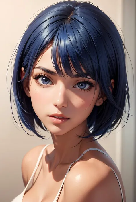 (masterpiece, best quality), 1girl, Ultramarine Textured Lob with Wispy Bangs, Size B breasts, <lora:CG-Hentai:0.8>