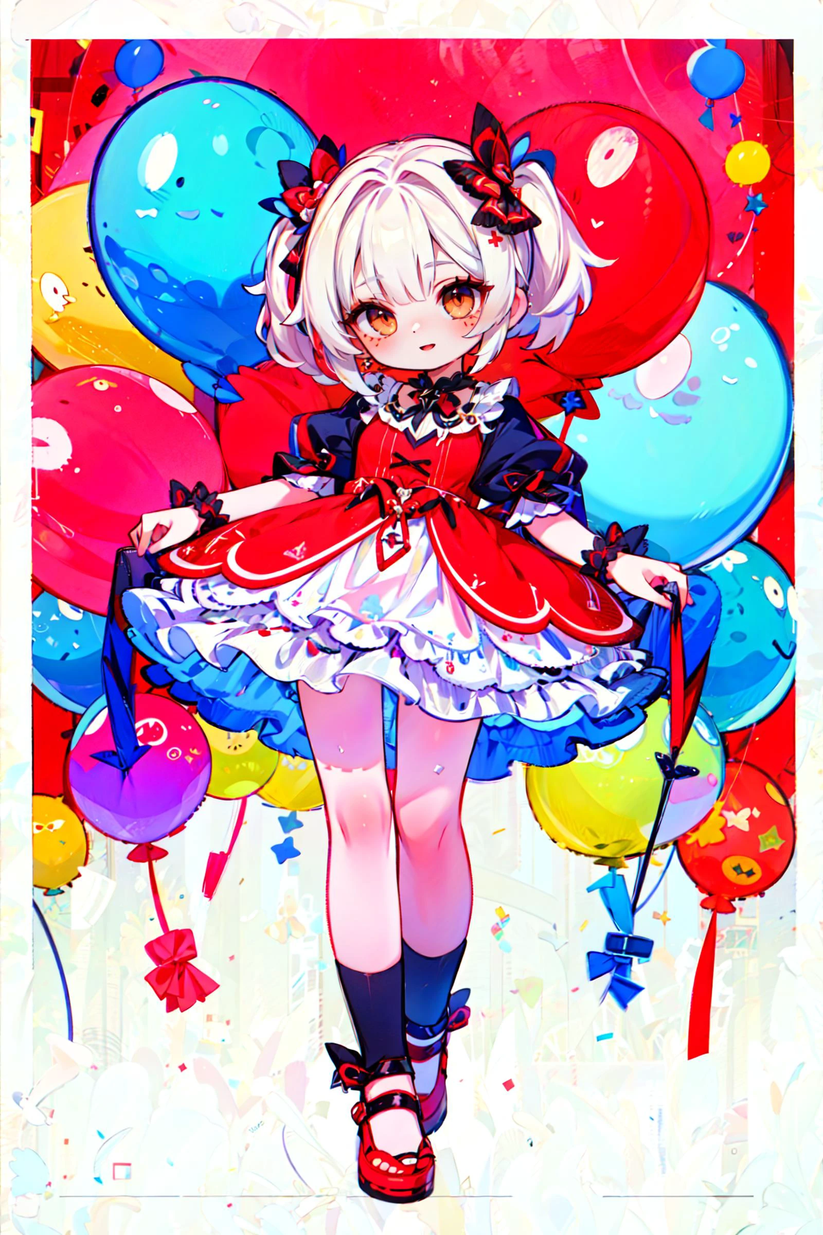 ((best quality, masterpiece, absurdres, super-resolution)) 1girl, tutu dress, balloons, red, blue yellow <lora:PRIMARY-CORE_v1.0:1>