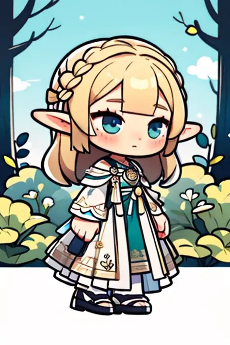 (masterpiece), best quality, high resolution, highly detailed, detailed background, perfect lighting, 1girl, nature, elf
