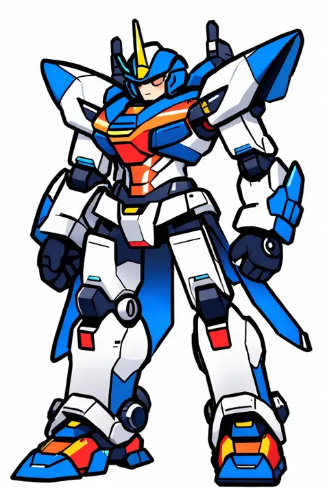 blue mecha28, simple background, white background, <lora:mechav11_lora_34800:0.3>, <lora:VividColorDetail_v1:0.8>,