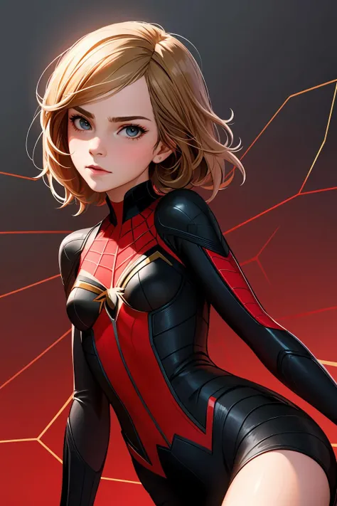 Emma Watson, spiderwoman, realistic