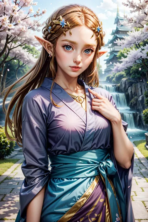 (masterpiece, best quality:1.3)
<lora:epi_noiseoffset2:1> <lora:add_detail:0.7> <lora:PrincessZelda:0.8>
PrincessZelda, 1girl, solo, long hair, yukata, japan, cherry blossoms, hair ornament
