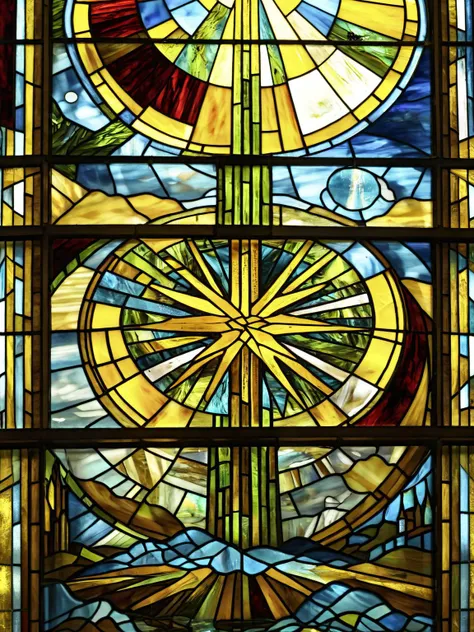 stained-glass, An abstract stained glass design, with swirling colors and shapes, representing a modern art masterpiece <lora:DD-stained-glass-v1-XL:1>,dynamic, cinematic, masterpiece, intricate, hdr,
