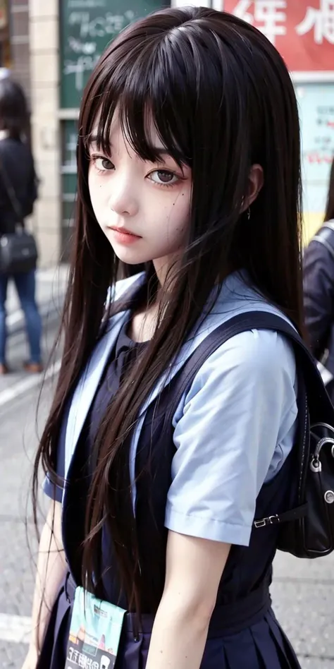 Tokyo street,night,1girl, <lora:sd-No.166-000014:0.8>,upper body, face focus,school uniform,, 8k, RAW photo, best quality, masterpiece,realistic, photo-realistic,