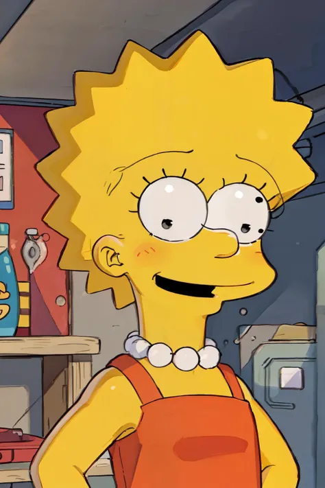 (best quality, masterpiece, RAW photo,ultra-detailed:1.2), <lyco:GoodHands-beta2:1.0>,1girl,solo,looking at viewer,smile <lyco:TheGooder_Lisa_Simpson1-1:0.8>
lisa simpson, red dress,black bead eyes,yellow skin, blonde hair,