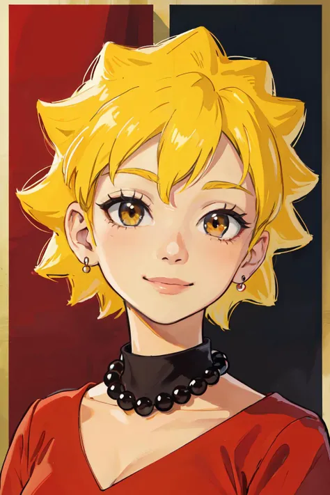 (best quality, masterpiece, RAW photo,ultra-detailed:1.2), <lyco:GoodHands-beta2:1.0>,1girl,solo,looking at viewer,smile <lyco:TheGooder_Lisa_Simpson1-1:0.3>
lisa simpson, red dress,black bead eyes,yellow skin, blonde hair,