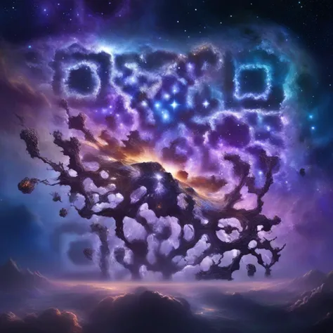 Amidst a celestial panorama of shimmering stars and cosmic clouds, this digital masterpiece unravels the story of artificial intelligence in a palette of interstellar blues, ethereal purples, and celestial whites. The canvas, a visual symphony of interconnected algorithms, invites viewers on a journey through the boundless potential of AI. The strategic use of light and shadow enhances the depth of the composition, creating a transcendent narrative that echoes the evolving relationship between humanity and the ever-expanding universe of machine intelligence, hyperdetailed, intricate details, 8k, <lora:xl_more_art-full_v1:0.9>