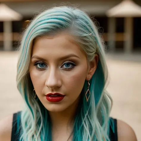 <lora:cr1st1n4:1>, Realistic photo of a beautiful cr1st1n4 woman, 1girl, solo, long hair, looking at viewer, blue eyes, (((blonde hair))), jewelry, earrings, parted lips, lips, makeup, lipstick, portrait, realistic, red lips, soft lighting, professional Photography, Photorealistic, detailed, RAW, analog, sharp focus, 8k, HD, DSLR, high quality, Fujifilm XT3, film grain, award winning, masterpiece