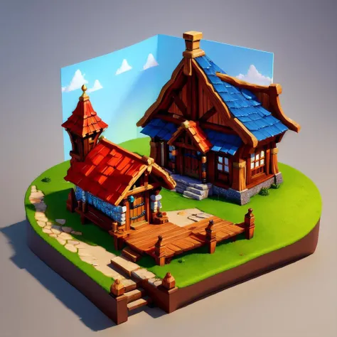 ((master piece)),best quality, (8k, best quality, masterpiece:1.2), ultra-detailed, illustration, small_scene, 3D_scene, (outdoor), <lora:small_scene(3D):0.7>
