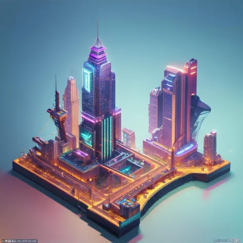 ((master piece)),best quality, (8k, best quality, masterpiece:1.2), ultra-detailed, illustration, small_scene, 3D_scene, (city), science fiction, cyberpunk, <lora:small_scene(3D):0.7>