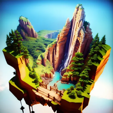 ((master piece)),best quality, (8k, best quality, masterpiece:1.2), ultra-detailed, illustration, small_scene, 3D_scene, mountain, <lora:small_scene_V2:0.7>