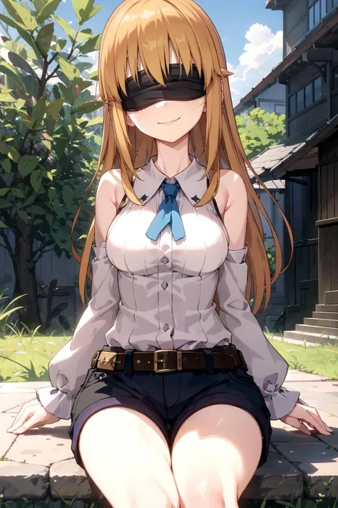 1 girls, (detailed light blue eyes, lange wimpern, detailed beautiful face:1.2), 4k quality, (Long blonde hair:1.5), (arms behind back:1.4), (big breasts:1.6), (blushing:1.3), long hair, Hair in the face, Long ponytail, zwei Strähnen vorne in Haaren, (black skirt, White shirt with a black necktie, school girl:1.7), (bondage, shibari over clothes:1.3), pralle Brüste, OTN, White Gag, gagged, (sitting:1.7), (sitting in a classroom with students in the background:1.6)