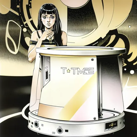 ajanicki girl in a time capsule <lora:ajanicki-sd15:1>
