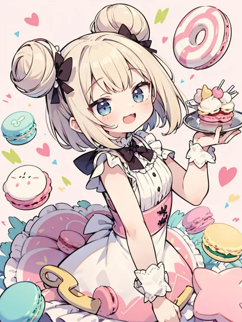 kawaii, sweets wonderland, macaron, laughing, bun, sweets background, pastel color, dynamic angle
<lora:hanme:0.6>