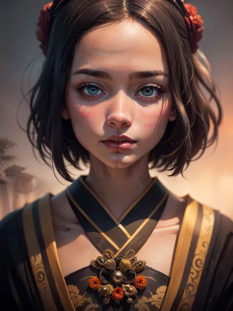 (dark shot:1.4), 80mm, (dark shot:1.4), masterpiece, best quality, game_cg, in summer, girl, solo, medium hair, white hair, looking at viewer, brown eyes, 80mm, epic realistic, painting of a geisha with european features entering a japanese pine forest, by range murata, a big red sun in the background, stunning, matted, paul gauguin, van gogh, art by greg rutkowski and artgerm, soft cinematic light, adobe lightroom, photolab, hdr, intricate, highly detailed, (depth of field:1.4), (dark shot:1.22), neutral colors, (hdr:1.4), (muted colors:1.4), (intricate), (artstation:1.2), hyperdetailed, dramatic, intricate details, (technicolor:0.9), (rutkowski:0.8), cinematic, detailed, soft light, sharp, exposure blend, medium shot, bokeh, (hdr:1.4), high contrast, (cinematic, teal and orange:0.85), (muted colors, dim colors, soothing tones:1.3), low saturation, (hyperdetailed:1.2), (noir:0.4), soft light, sharp, exposure blend, medium shot, bokeh, (hdr:1.4), high contrast, (cinematic, teal and orange:0.85), (muted colors, dim colors, soothing tones:1.3), low saturation, (hyperdetailed:1.2), (noir:0.4), (intricate details:1.12), hdr, (intricate details, hyperdetailed:1.15)