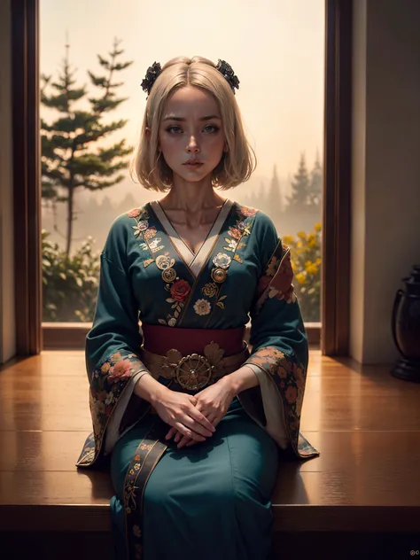 (dark shot:1.4), 80mm, (dark shot:1.4), masterpiece, best quality, game_cg, in summer, girl, solo, medium hair, white hair, looking at viewer, brown eyes, 80mm, epic realistic, painting of a geisha with european features entering a japanese pine forest, by range murata, a big red sun in the background, stunning, matted, paul gauguin, van gogh, art by greg rutkowski and artgerm, soft cinematic light, adobe lightroom, photolab, hdr, intricate, highly detailed, (depth of field:1.4), (dark shot:1.22), neutral colors, (hdr:1.4), (muted colors:1.4), (intricate), (artstation:1.2), hyperdetailed, dramatic, intricate details, (technicolor:0.9), (rutkowski:0.8), cinematic, detailed, soft light, sharp, exposure blend, medium shot, bokeh, (hdr:1.4), high contrast, (cinematic, teal and orange:0.85), (muted colors, dim colors, soothing tones:1.3), low saturation, (hyperdetailed:1.2), (noir:0.4), soft light, sharp, exposure blend, medium shot, bokeh, (hdr:1.4), high contrast, (cinematic, teal and orange:0.85), (muted colors, dim colors, soothing tones:1.3), low saturation, (hyperdetailed:1.2), (noir:0.4), (intricate details:1.12), hdr, (intricate details, hyperdetailed:1.15)