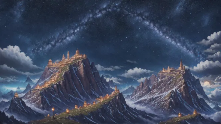 (masterpiece), (extremely intricate), fantasy, (perfect composition:1.4), (4k), high quality, best quality,((detailed face)), ((extremely detailed digital art))
nice atmosphere, night, dark clouds, stars in the sky, shooting stars, landscape, <lora:PAseerV1:0.8>