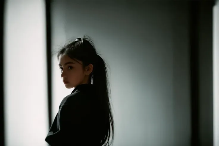 girl standing in front of a wall with stylish graffiti in a closed dark subway <lora:Ymiao1-05:0.6>