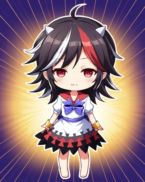 kijin seija,1girl, horns, one_eye_closed, tongue_out, solo, chibi, dress, bracelet, bow, short_sleeves
<lora:kijin_seija_image4523_2023-12-20-000008:1>,star-shaped_pupils,symbol-shaped_pupils,. gorgeous,key visual, vibrant, studio anime,award-winning, professional, highly detailed,high budget, cinemascope