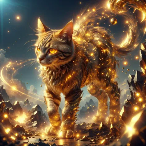 <lora:add_detail:0.3>
<lora:MidasMagic-22:0.8>,  midasmagic, golden aura , glint,
fantasy, mystical beast, glowing eyes,animal , cat