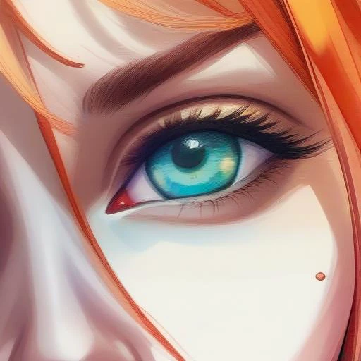 watercolor illustration, anime face, detailed, sharp focus, realistic colors, maximum chroma, Complementary colors