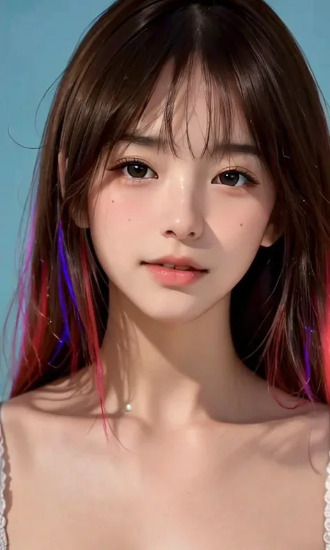 8k uhd,RAW photo,a japanese beauty girl,(real person:1.3),(highres:1.4),(detailed:1.5),(realistic:1.7),
masterwork,RAW photo,art portrait photography,real person,RAW photograph,ultra high res,photorealistic,best quality,(high detailed skin,skin details),visible pores,shiny skin,masterpiece,incredibly_absurdres,finely detail,colorized, an extremely delicate and beautiful,extremely detailed 8K wallpaper,8k high quality,film grain,DSLR,beautiful girl with beautiful details,(looking at viewer),professional photography lighting,extremely detailed eyes and face, eyes with beautiful details,analog style,please pay close attention to the details,blush,cute and playful,adorable,thin bangs,mole,(splendid and colorful:1.1),
