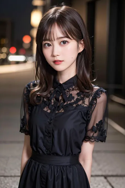 1 girl, detailed skin, detailed hair, detailed clothes, (masterpiece),15yo ,portfolio, in a back alley, (arms behind back:1.3),,cinematic lighting,, shining eyes, beautiful,  standing,, nude,(cute)<lora:erikaIkuta_v20:0.5>  <lora:japanesedolllikenessV1_v15:0.6>