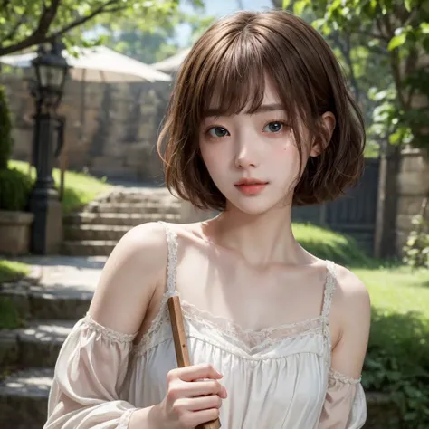 masterpiece, best quality, 8k, super detailed skin, Environmental portrait, relieved, cute, 1girl, short hair, wearing nightdress, a cursed object brings death and destruction, <lora:cuteGirlMix4_v10:0.2>, <lora:tokyoGirl_v10:0.2>, <lora:flat2:-1>