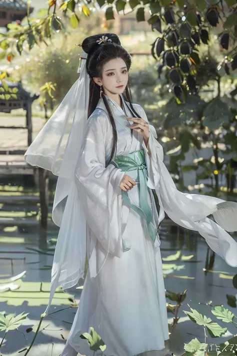 masterpiece,best quality,Baisuzhen,1girl, white hanfu, veil, (((Willow leaf))), <lora:Baisuzhen_20230814000736:0.75>, high quality, <lora:GoodHands-vanilla:1>, <lora:shuV2:0.3>,