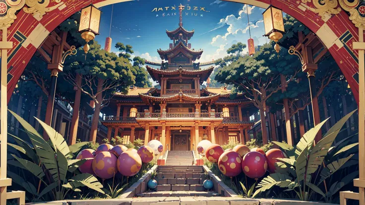 ((best quality, masterpiece, absurbres))(Maximalism:1.8) intricate details, Hyper detailed, unity 8k wallpaper, Tanabata, Giant Bamboo Tree, Floating Lanterns