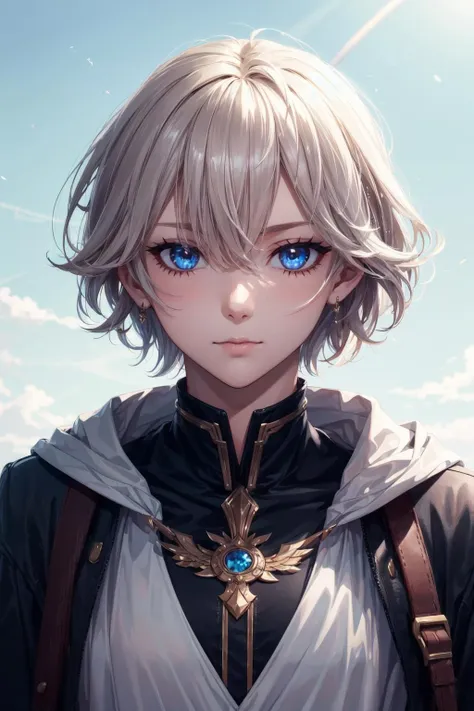 absurdres, highres, highres, (official art, beautiful and aesthetic:1.2),
 BREAK 
1boy, (shining eye:1.2), short hair,
<lora:flat2:-0.3>