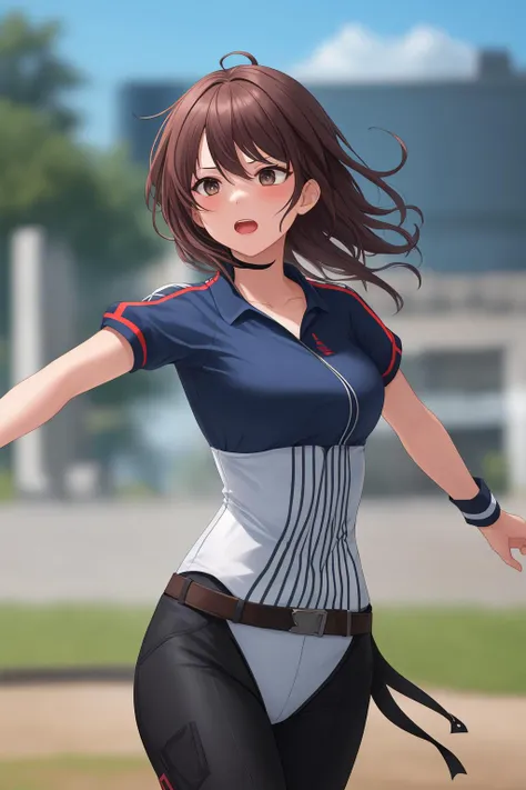1girl, afterimage, dynamic pose, moving, blurry foreground, dramatic