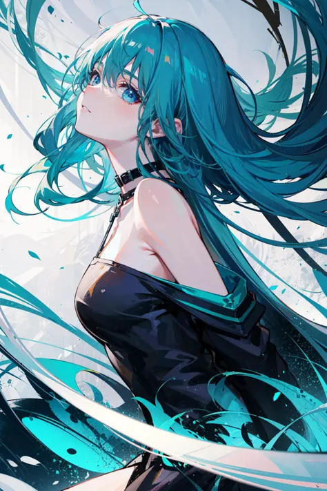 ((best quality, masterpiece, absurdres, super-resolution)) (Teal color palette:1.1)