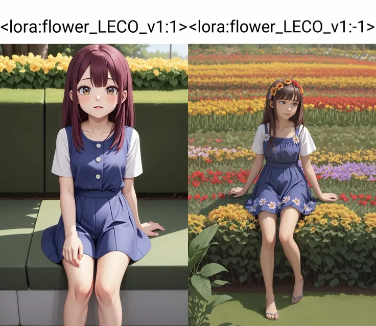 solo, 1girl, flower garden <lora:flower_LECO_v1:1>