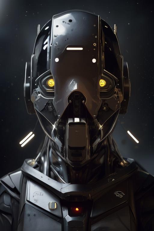 A close up of a person wearing a helmet and a helmet - SeaArt AI