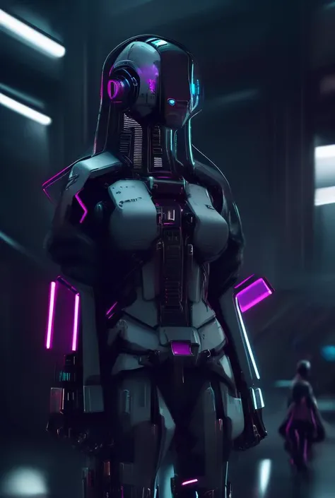 fullbody image of rz88mkultr4 <lora:rz88mkultr4-15-v1:1>, as a cyberpunk escort