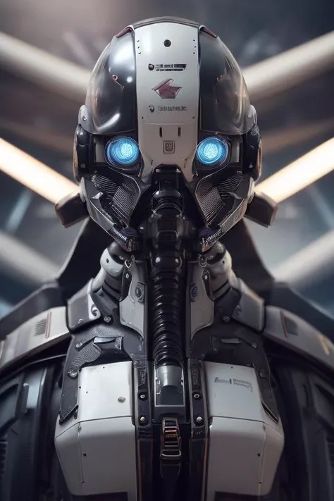 rz88mkultr4, a closeup of a robot ,  trending on cgsociety , inspired by Tom Bagshaw   retrowaves : 8 k, miniature illustration