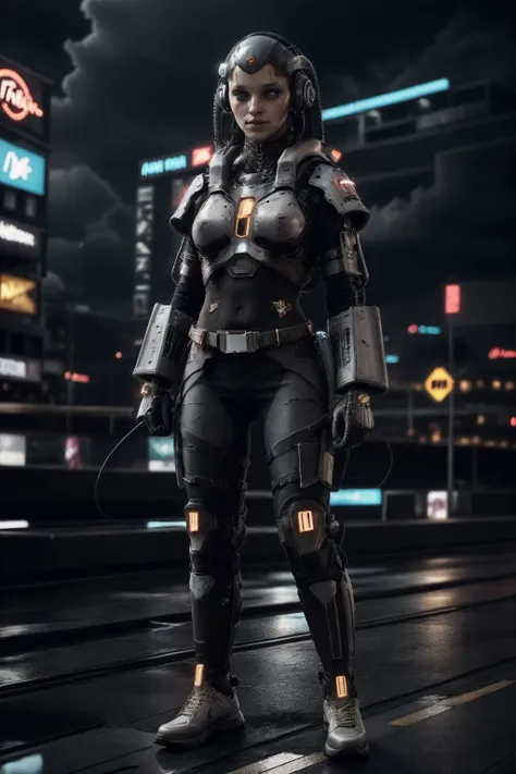 fullbody image of rz88mkultr4, <lora:rz88mkultr4-15-v1:0.7>, as a cyberpunk escort, dynamic pose, illuminated backdrop, Tentacle Hair, <lora:Race - Nautolan:0.4>,