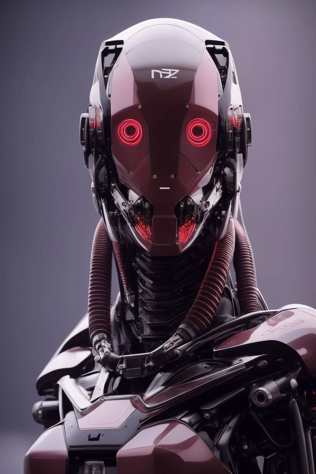 rz88mkultr4, nousr, a fine art painting of a beautiful cyborg mechanical woman, in the style of boston dynamics robot, biomechanical, mshn robot, hyper realistic,matte steel, neon light strip, intricate design, insanely detailed, fine details, Extremely sharp lines, cinematic lighting, Photo realistic, a detailed masterpiece <lora:rz88mkultr4-15-v1:0.5>
