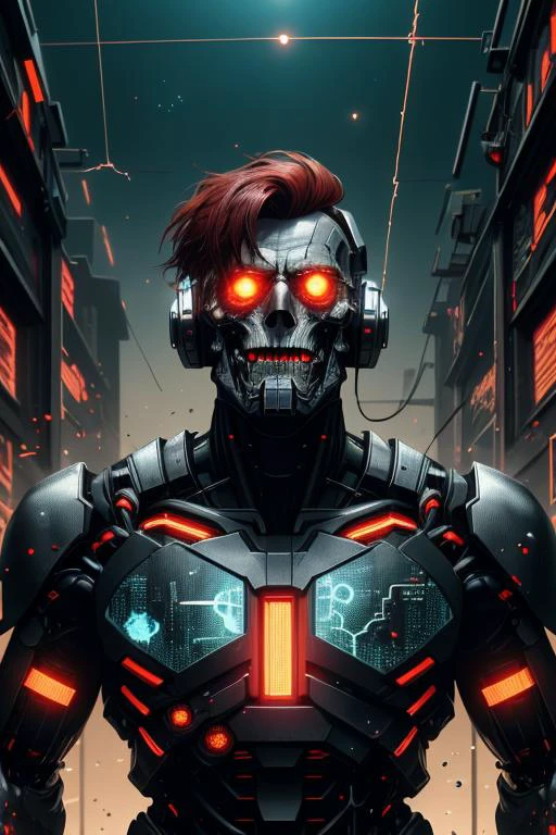 best quality,masterpiece,(1man, old male:1.2), silver eyes, dark red hair, french crop, solo, from front, front view, half shot, looking up, detailed background, detailed face, (<lora:MalwareTech:0.6>, scifi, matwaretech theme:1.1), glass-cyborg, (made of glass:1.1), translucent, titan, glass armor, clean glass, mechanical, magical patterns, surging power, floating particles, crackling electricity, workshop in background, cinematic atmosphere,,