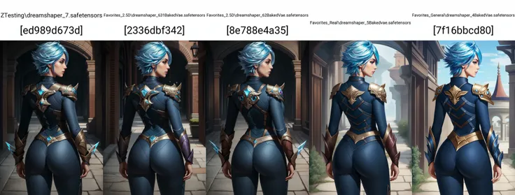 (masterpiece, best quality), intricate details,
<lyco:GoodHands-beta2:0.8>
1girl, <lora:Frostblade_Irelia:0.8> frostblade irelia, 1girl, short hair, blue hair, bodysuit, detached sleeves,
from behind, ass focus, ass,