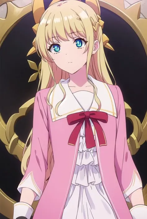 hinatatachibana, <lyco:hinatatachibana-lyco-nochekaiser:1>,
hinata tachibana, long hair, blue eyes, blonde hair,
BREAK gloves, bow, fingerless gloves, ribbon, red ribbon, pink dress, long sleeves, headgear, white sailor collar, collar, sailor collar, hair ornament, pantyhose, black gloves,
BREAK looking at viewer,
BREAK outdoors,
BREAK <lora:GoodHands-vanilla:1>, (masterpiece:1.2), best quality, high resolution, unity 8k wallpaper, (illustration:0.8), (beautiful detailed eyes:1.6), extremely detailed face, perfect lighting, extremely detailed CG, (perfect hands, perfect anatomy),